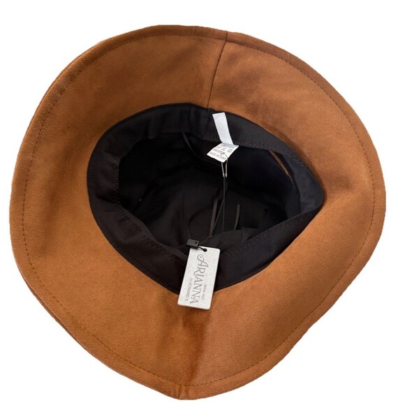 Vintage Women's Brown Suede Bucket Hat Arianna By Howard’s - Picture 4 of 7